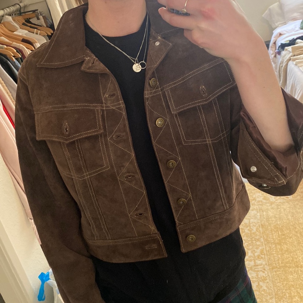 Brown vintage leather jacket